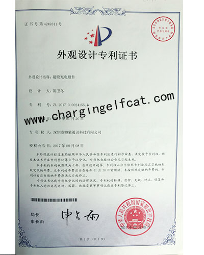 Appearance patent certificate